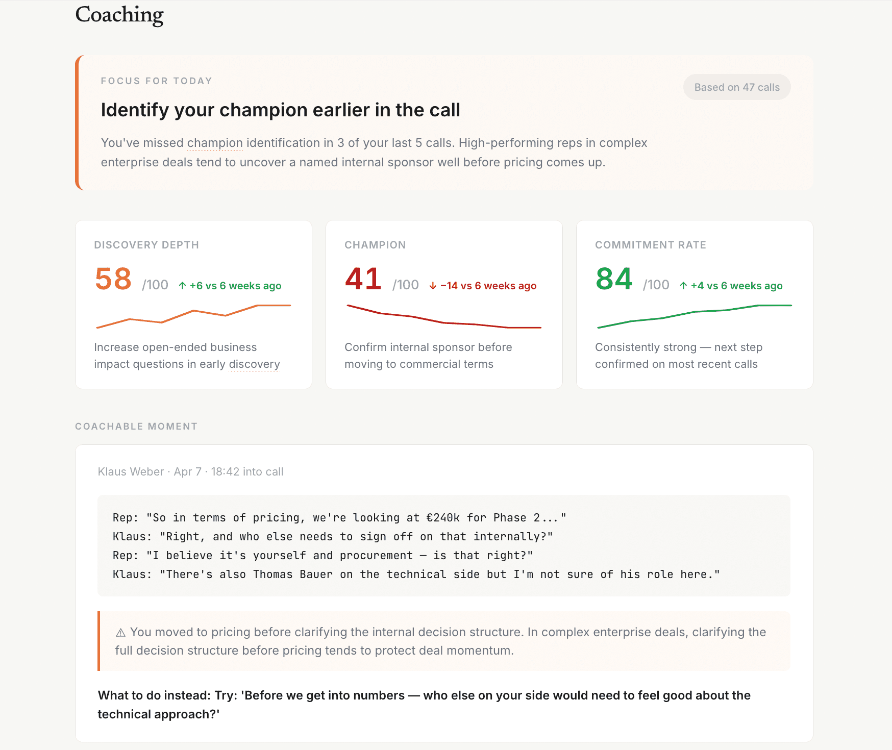 Zeno coaching and call analysis